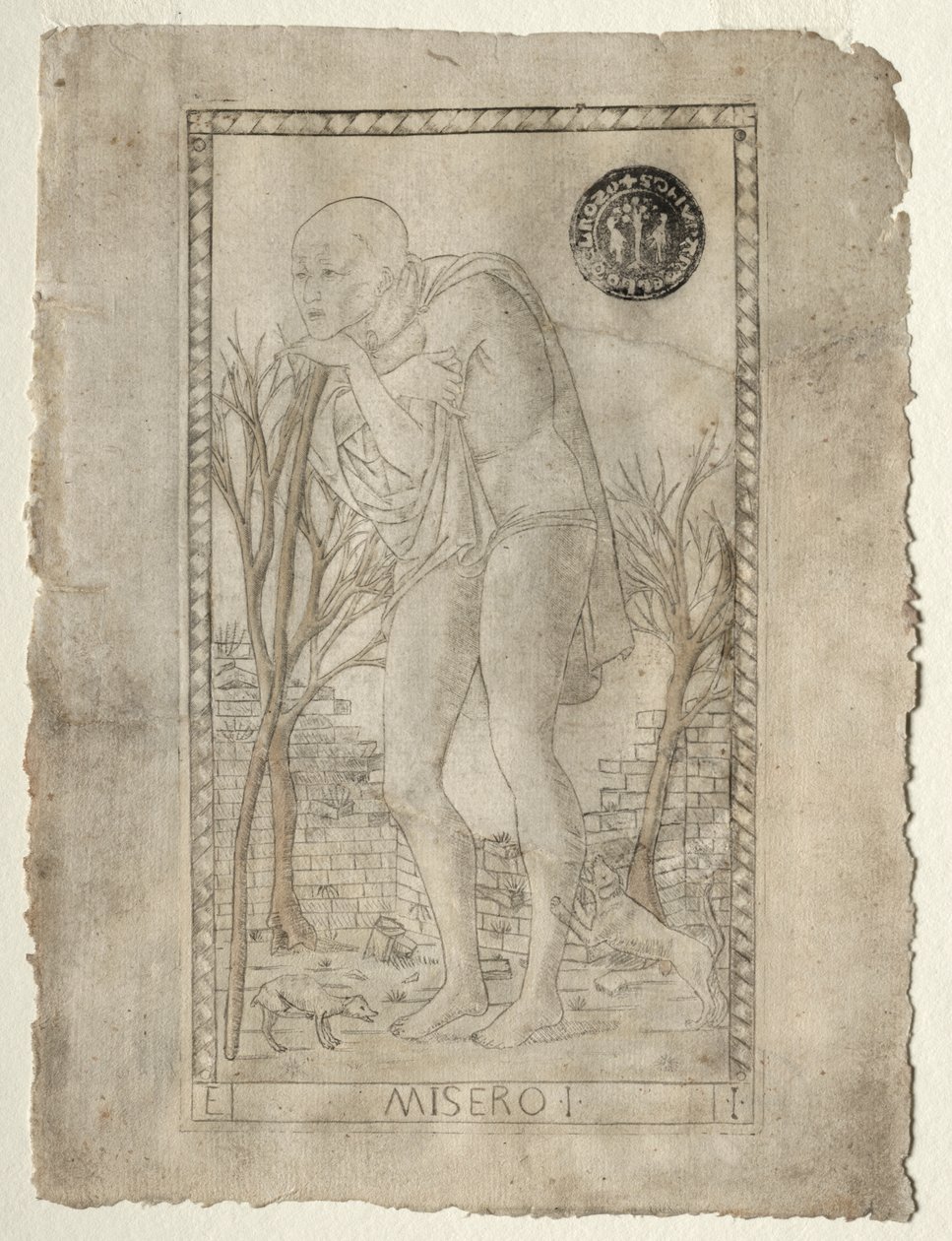 The Beggar (from the Tarocchi, series E: Conditions of Man, #1) by Master of the E Series Tarocchi