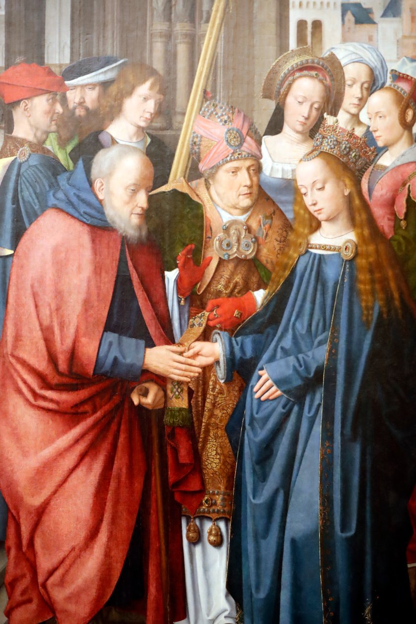 Evora Museum, Master of the Evora Altarpiece, The Wedding of the Virgin and Joseph, Flemish School 1500, Portugal by Master of the Evora Altarpiece