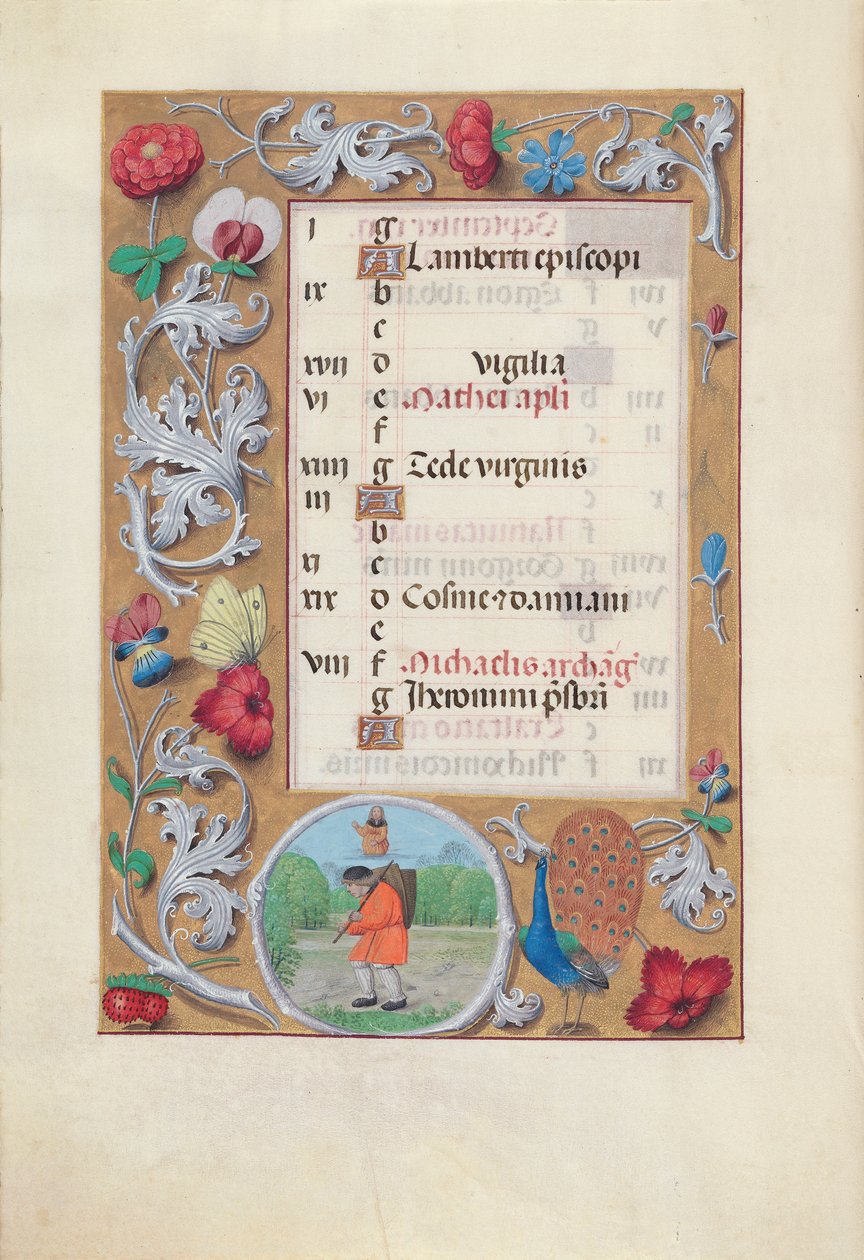 Hours of Queen Isabella the Catholic, Queen of Spain: Fol. 10v, September by Master of the First Prayerbook of Maximillian