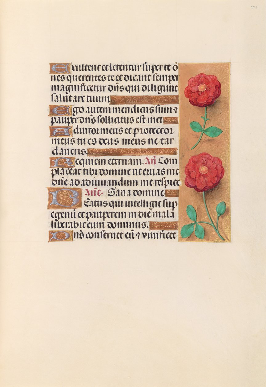 Hours of Queen Isabella the Catholic, Queen of Spain: Fol. 241r, c. 1500 by Master of the First Prayerbook of Maximillian