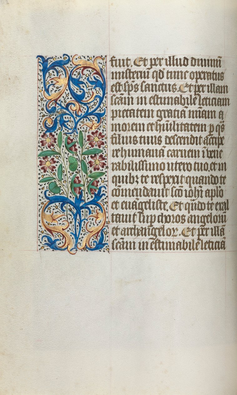 Book of Hours Use of Rouen: fol. 19v by Master of the Geneva Latini
