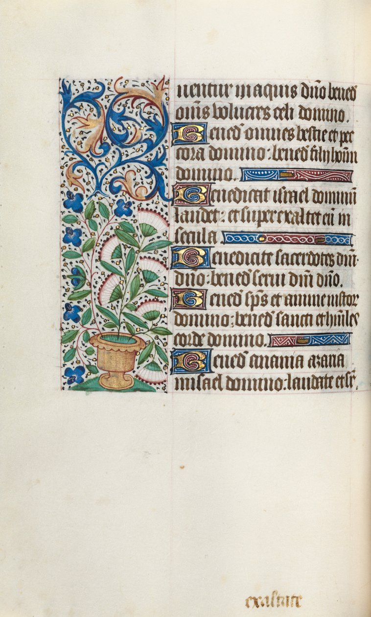 Book of Hours Use of Rouen: fol. 43v by Master of the Geneva Latini