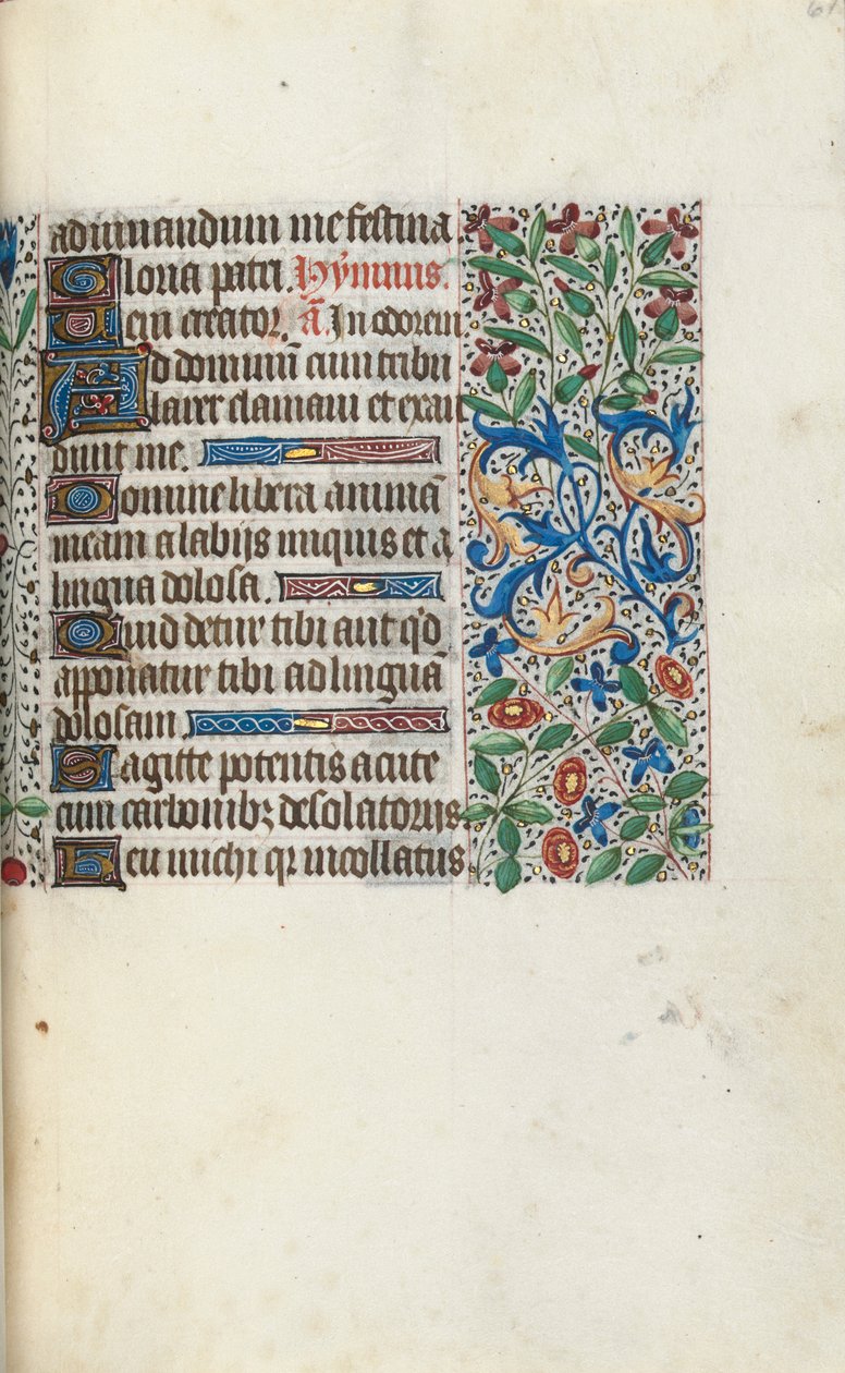 Book of Hours Use of Rouen: fol. 61r by Master of the Geneva Latini