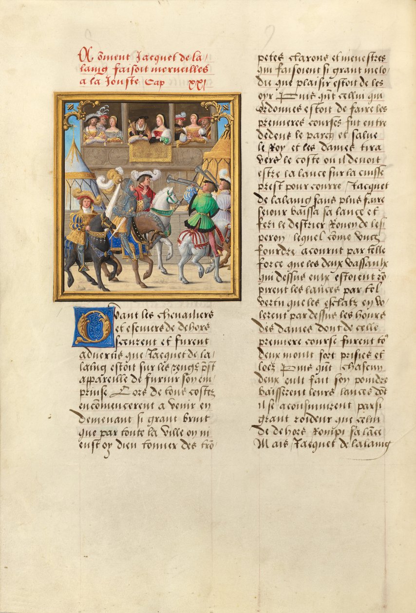 Jacques De Lalaing Arriving At A Joust With The Counts Of Maine And 