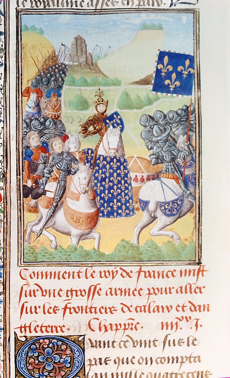 King Charles VI (1366-1422) of France leads an expedition against Calais, from part 2 Volume IV of 