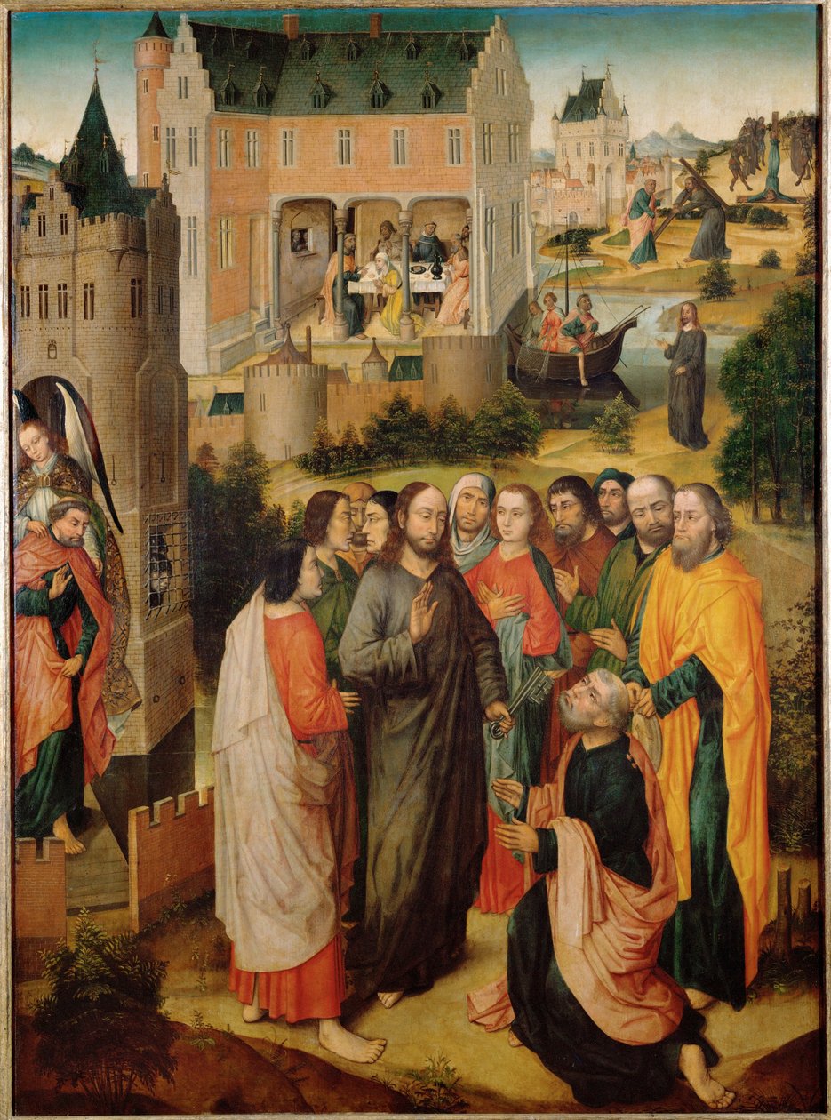 Life of Saint Peter: Jesus Handing the Keys to Saint Peter by Master of the Legend of St. Priest