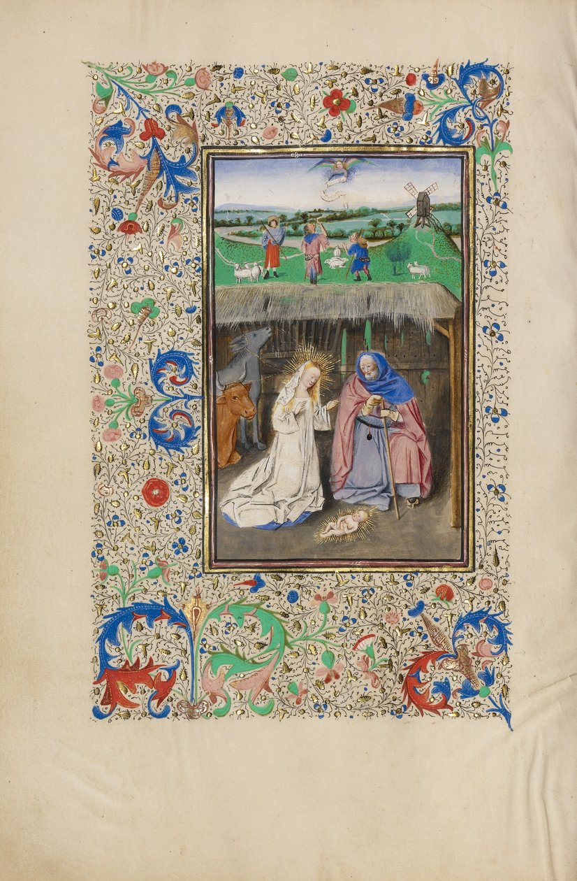 The Nativity and The Annunciation to the Shepherds by Master of the Llangattock Hours