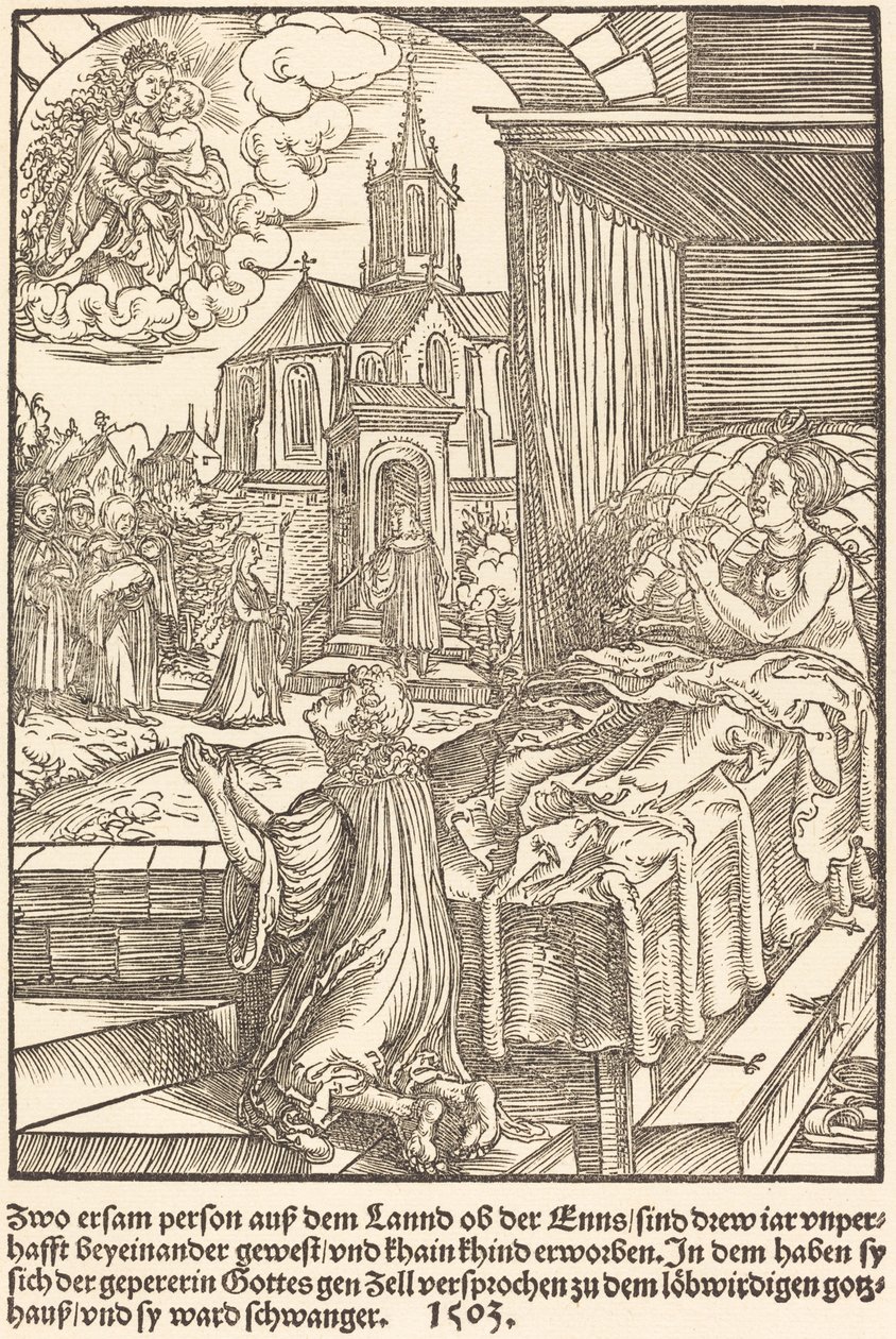 Two Lonely People in the Countryside by Master of the Miracles of Mariazell