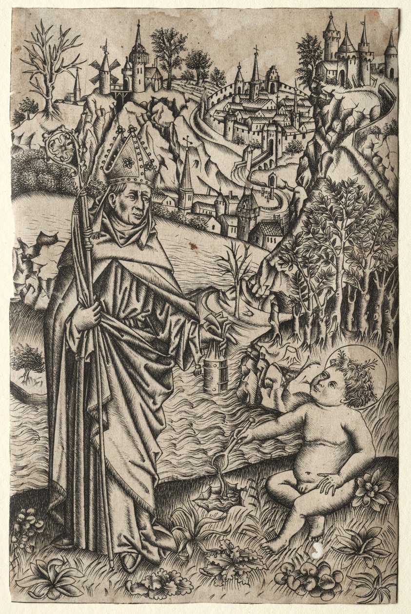 St. Augustine and the Child on the Seashore by Master of the Nuremberg Passion