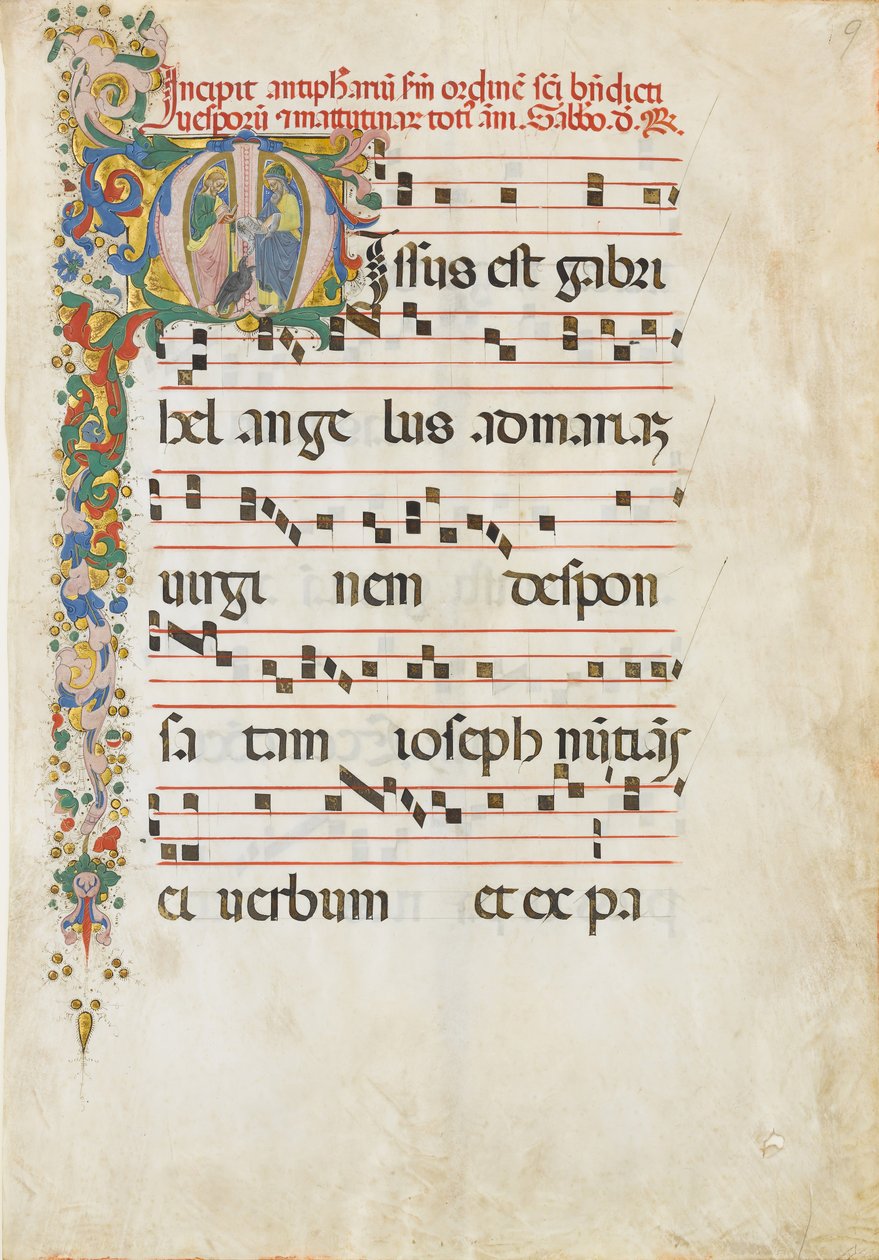 Manuscript Leaf with Saint John the Evangelist and Saint John the Baptist, second half 15th century by Master of the Riccardiana Lactantius