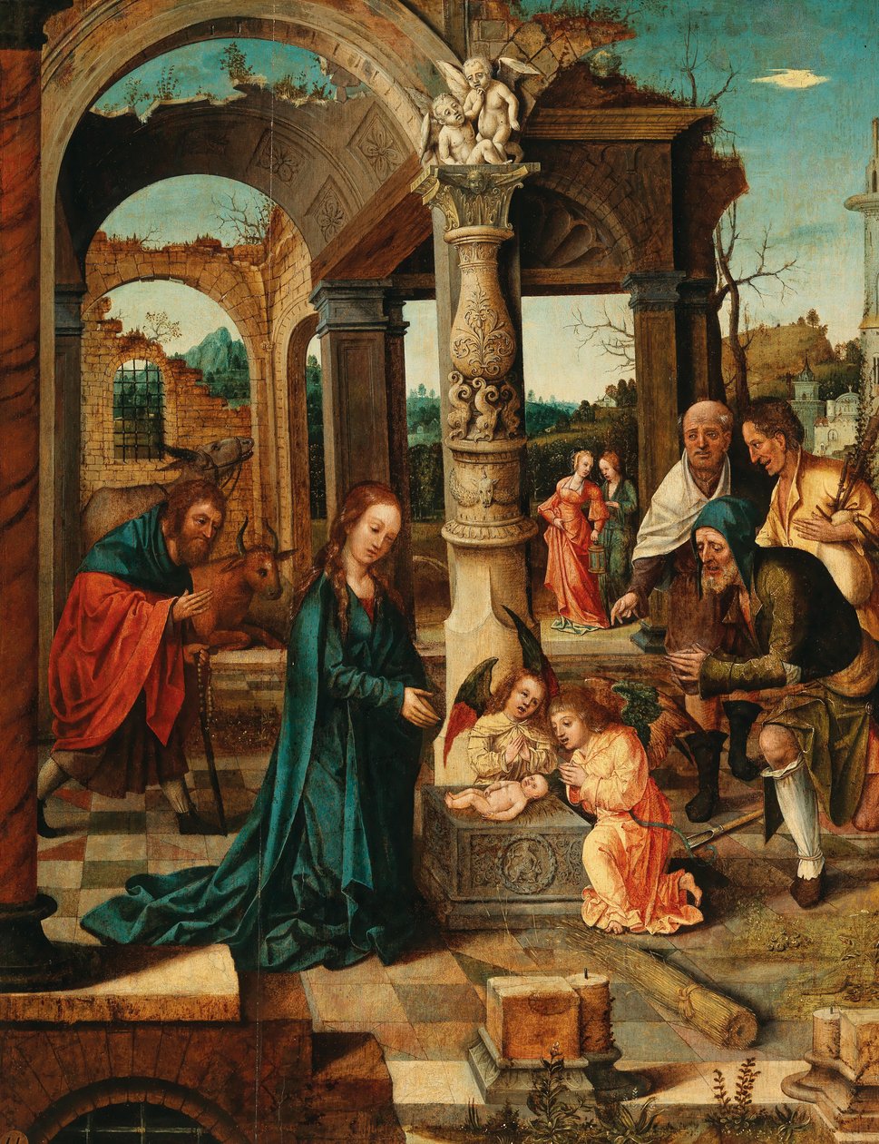 Adoration by the Shepherds by Master of the von Groote Adoration