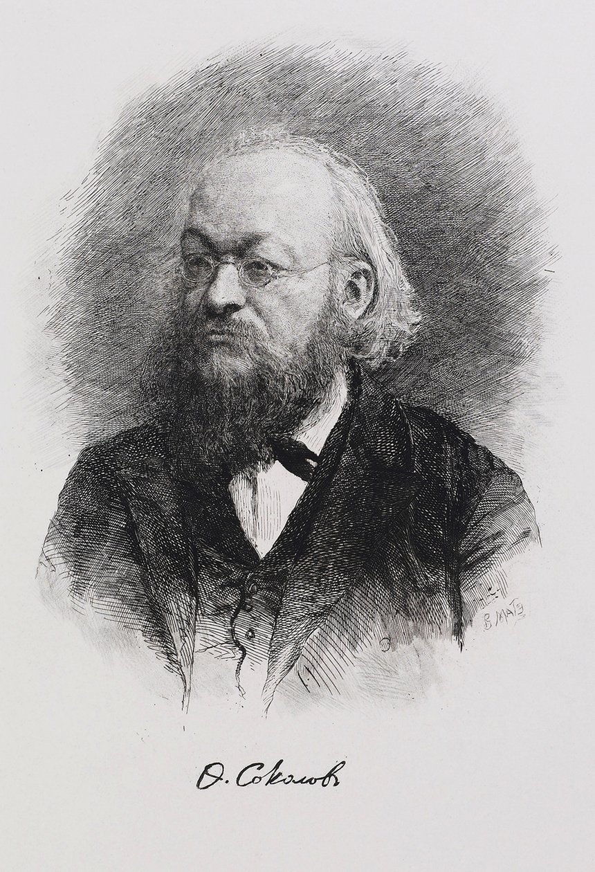 Portrait of the Historian Fyodor Fyodorovich Sokolov 1841-1909 by Mate