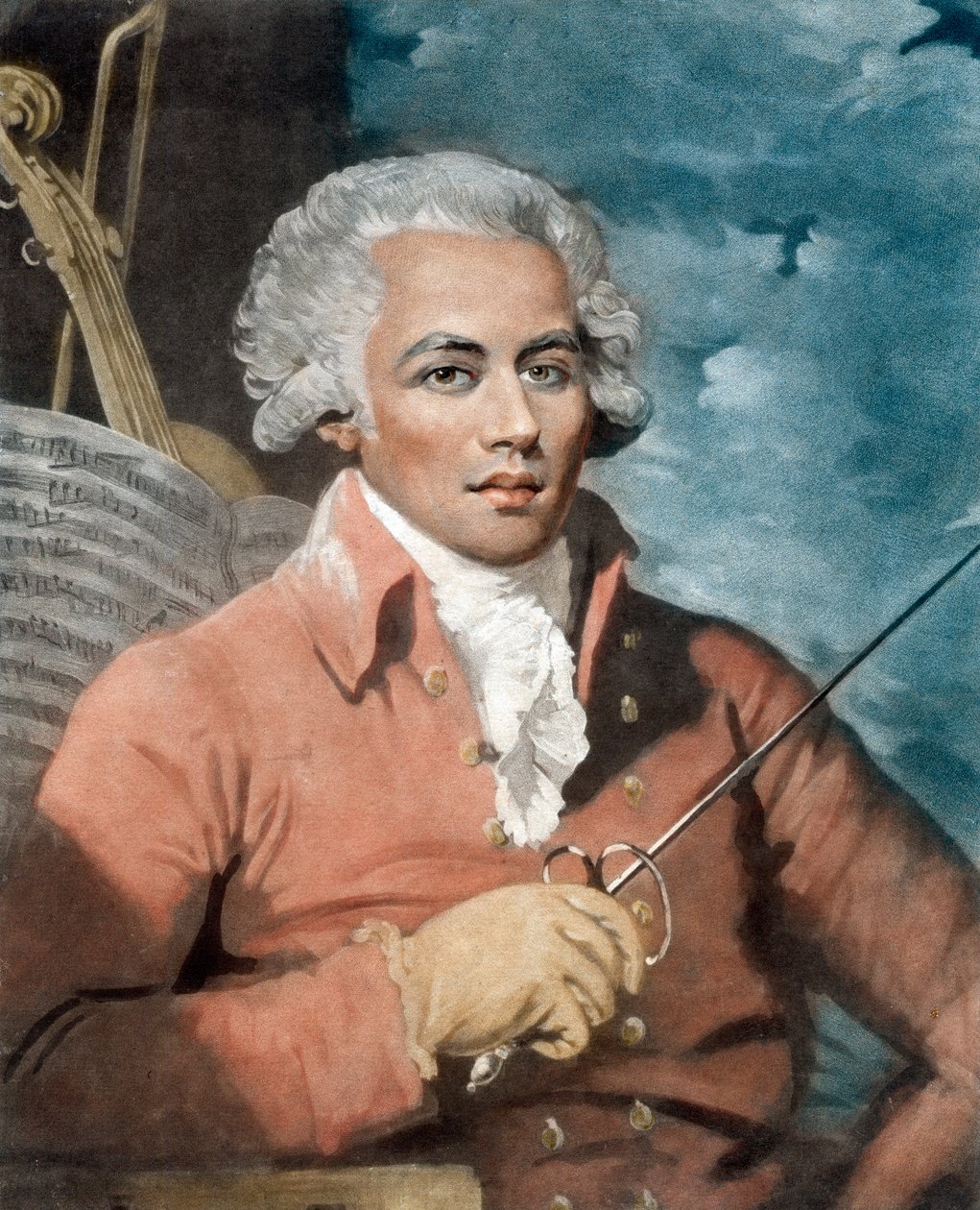 Portrait of Joseph Boulogne, Chevalier de Saint-Georges by Mather (after) Brown