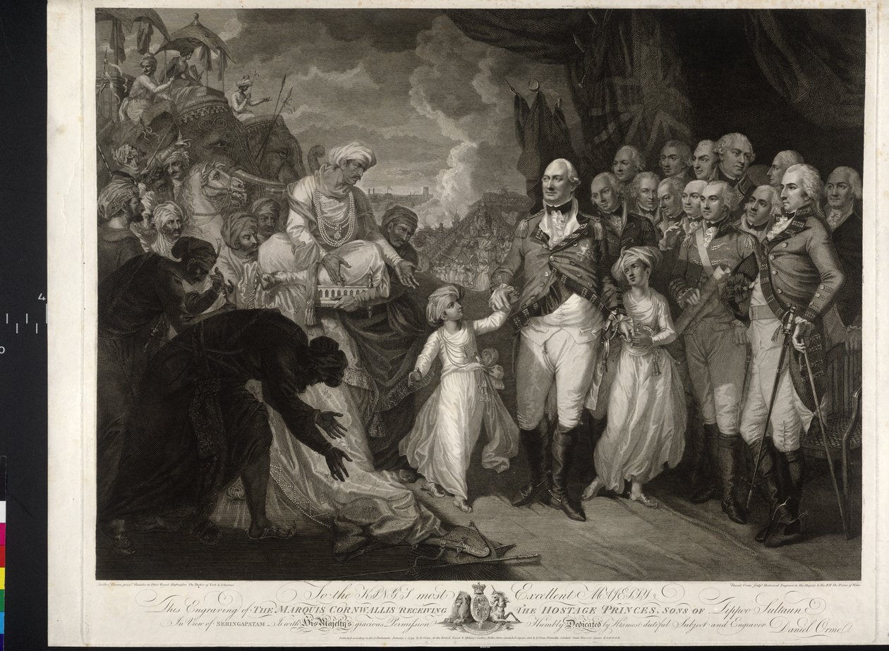 Marquis Cornwallis with the Two Indian Princes by Mather Brown