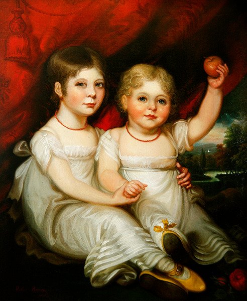 Portrait of two young girls by Mather Brown