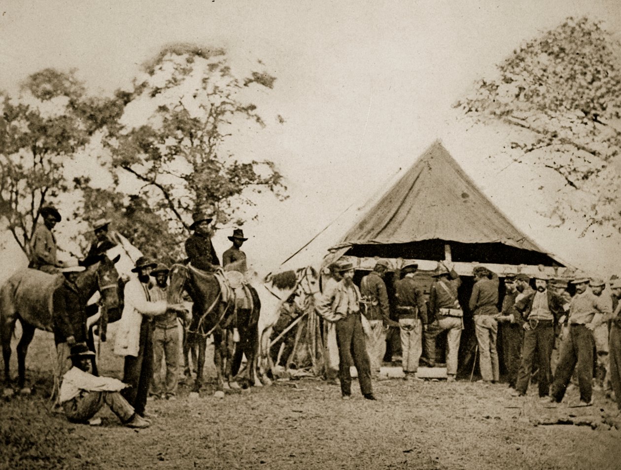 Filling Their Canteens, 1861-65 by Mathew B. Brady