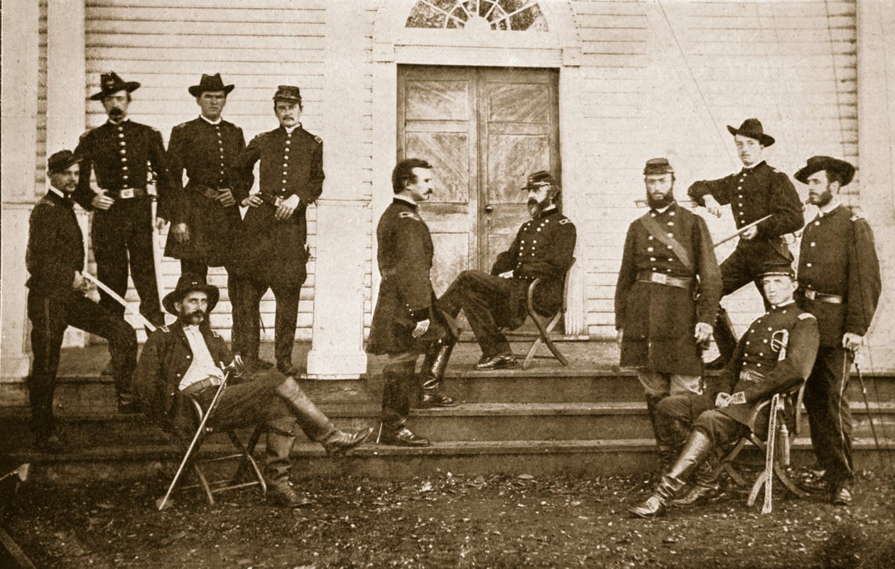 Major General George G. Meade and Staff, 1861-65 by Mathew B. Brady