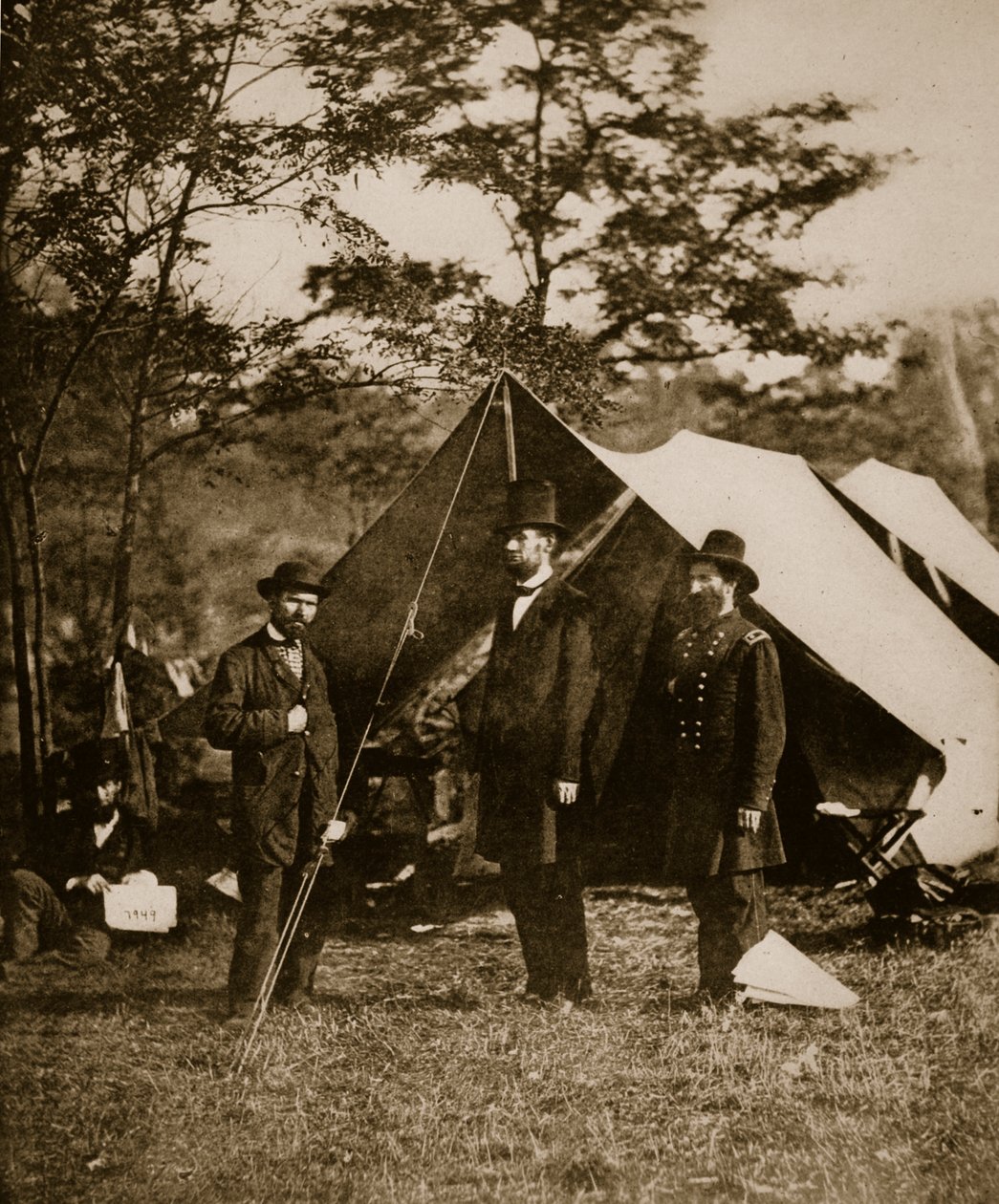 President Lincoln at Sharpsburg, October 1862 by Mathew B. Brady