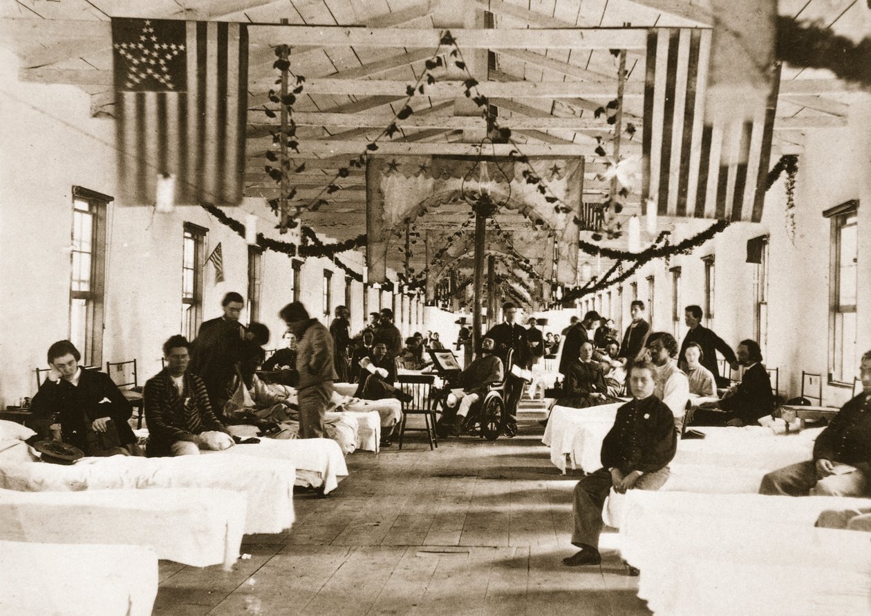 Army square hospital for Union Army veterans by Mathew B. Brady