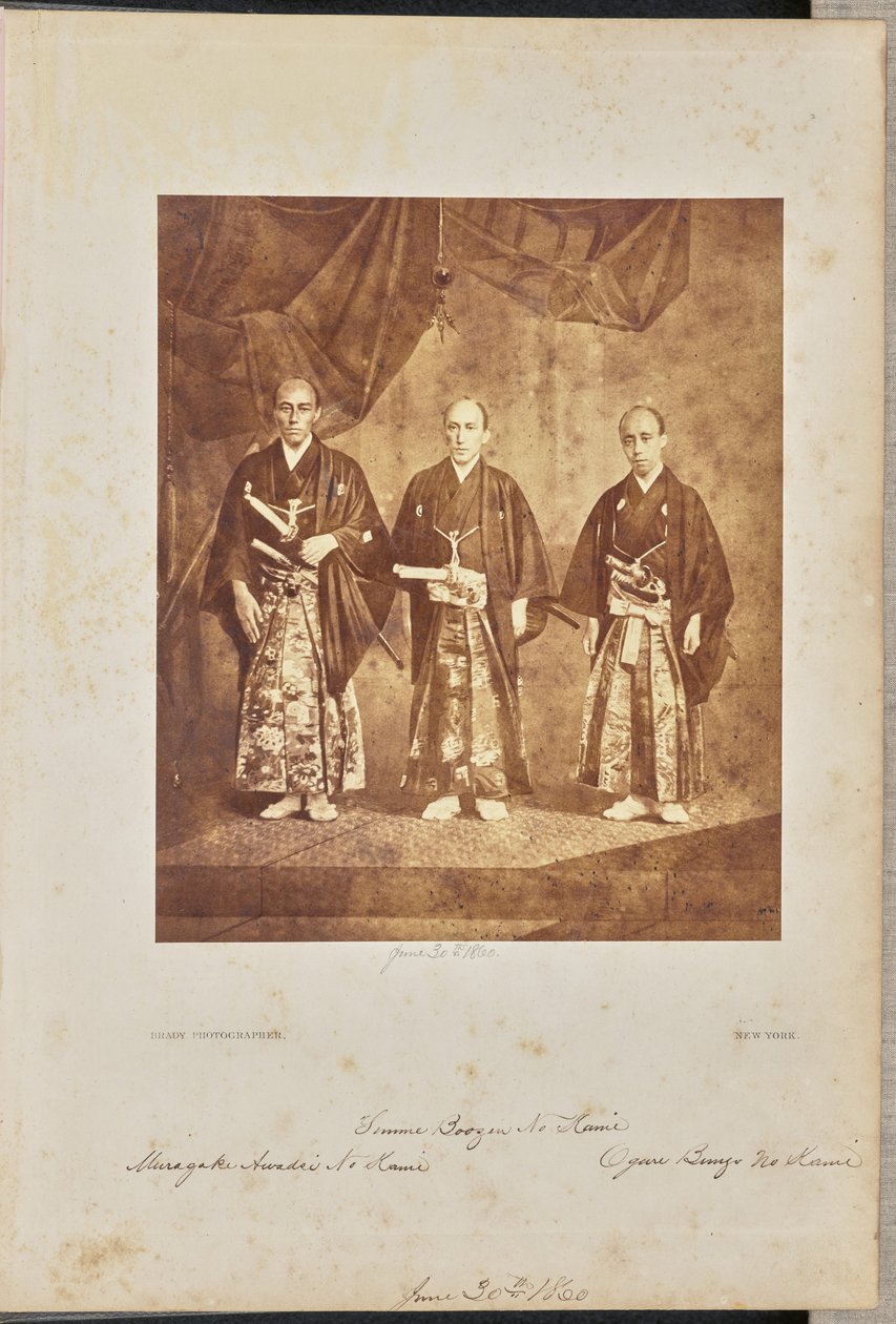 Group portrait of the chief envoys of the first Japanese Embassy to the United States, Washington D.C. by Mathew B. Brady