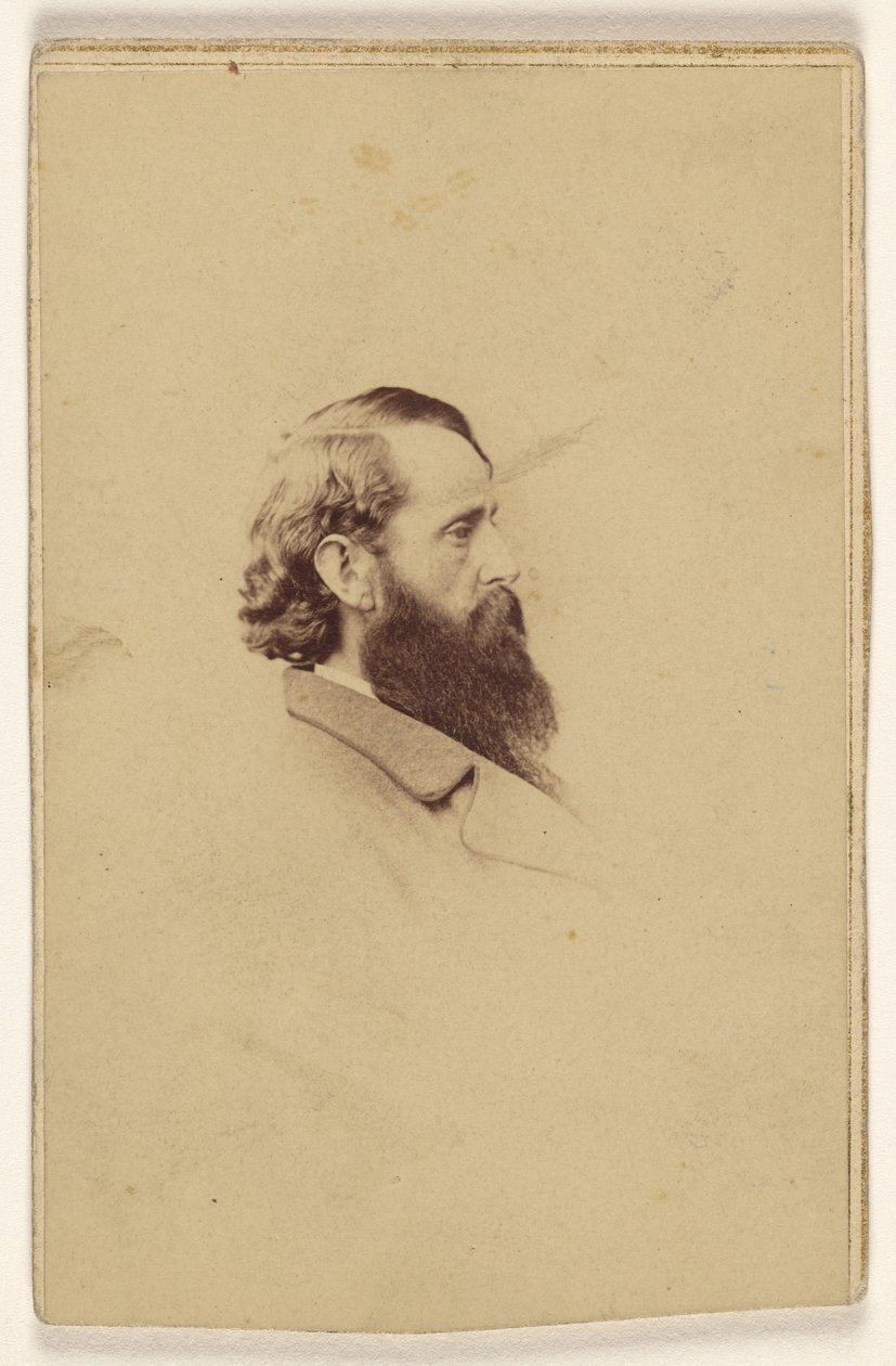 Unidentified long bearded man in profile by Mathew B. Brady
