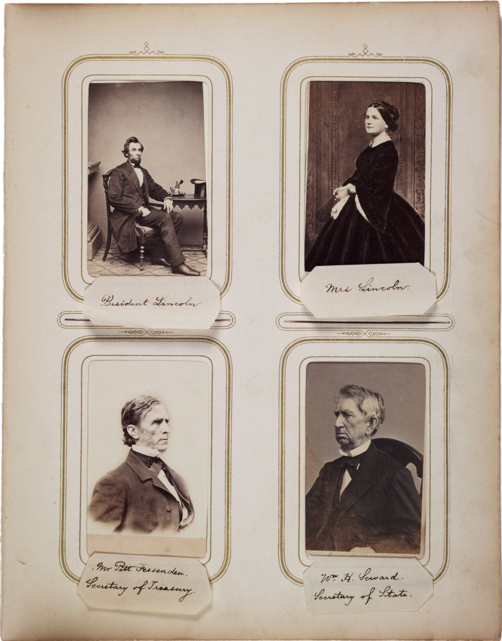 Album of 200 cartes de visite, most by Brady, c.1865 by Mathew B. Brady