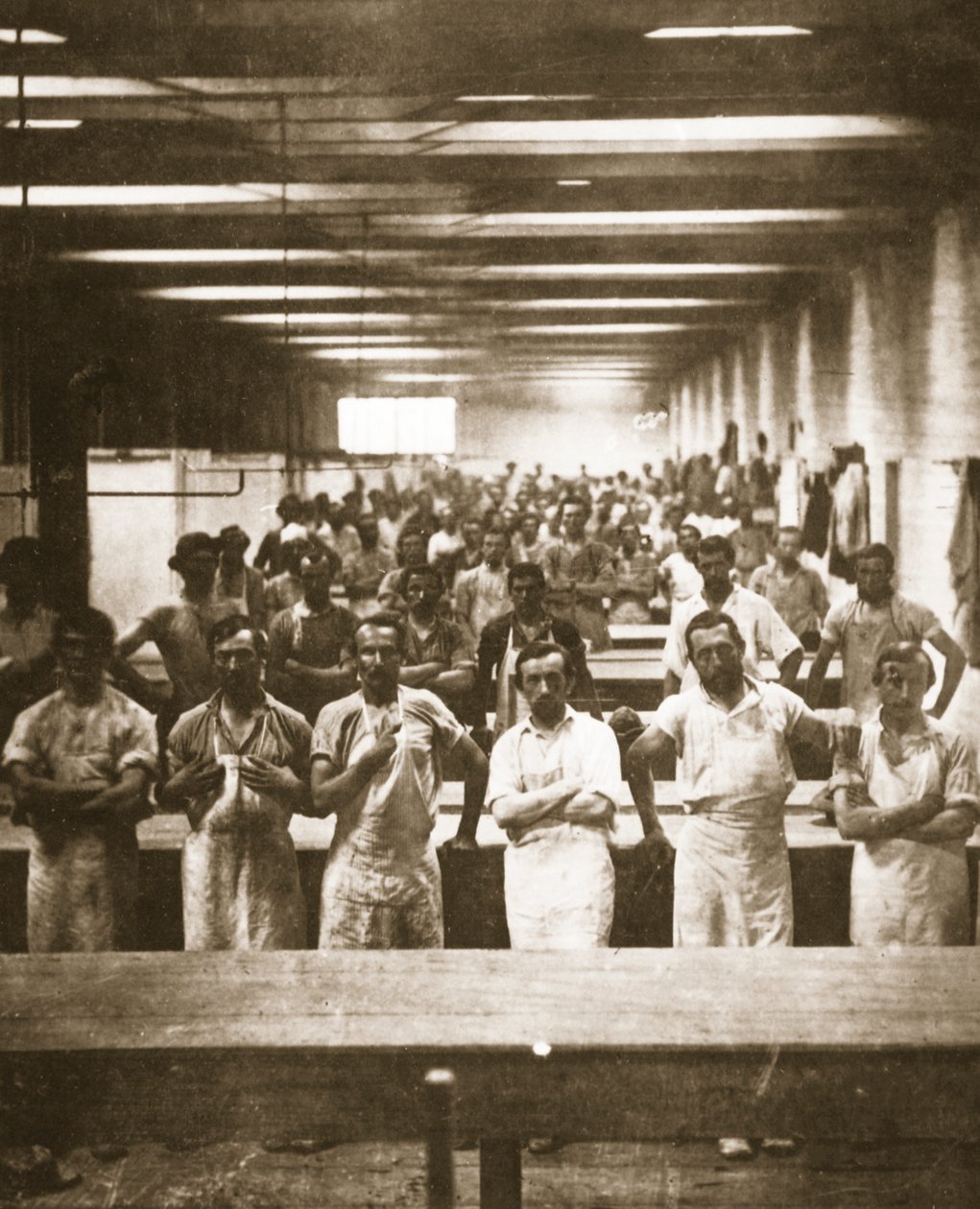Cooks in a large camp mess hall during the American Civil War by Mathew B. Brady