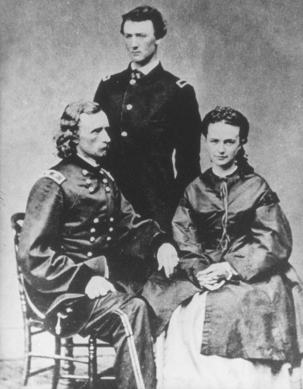 General George A. Custer (1839-76) with his wife, Elizabeth, and his brother, Tom by Mathew Brady