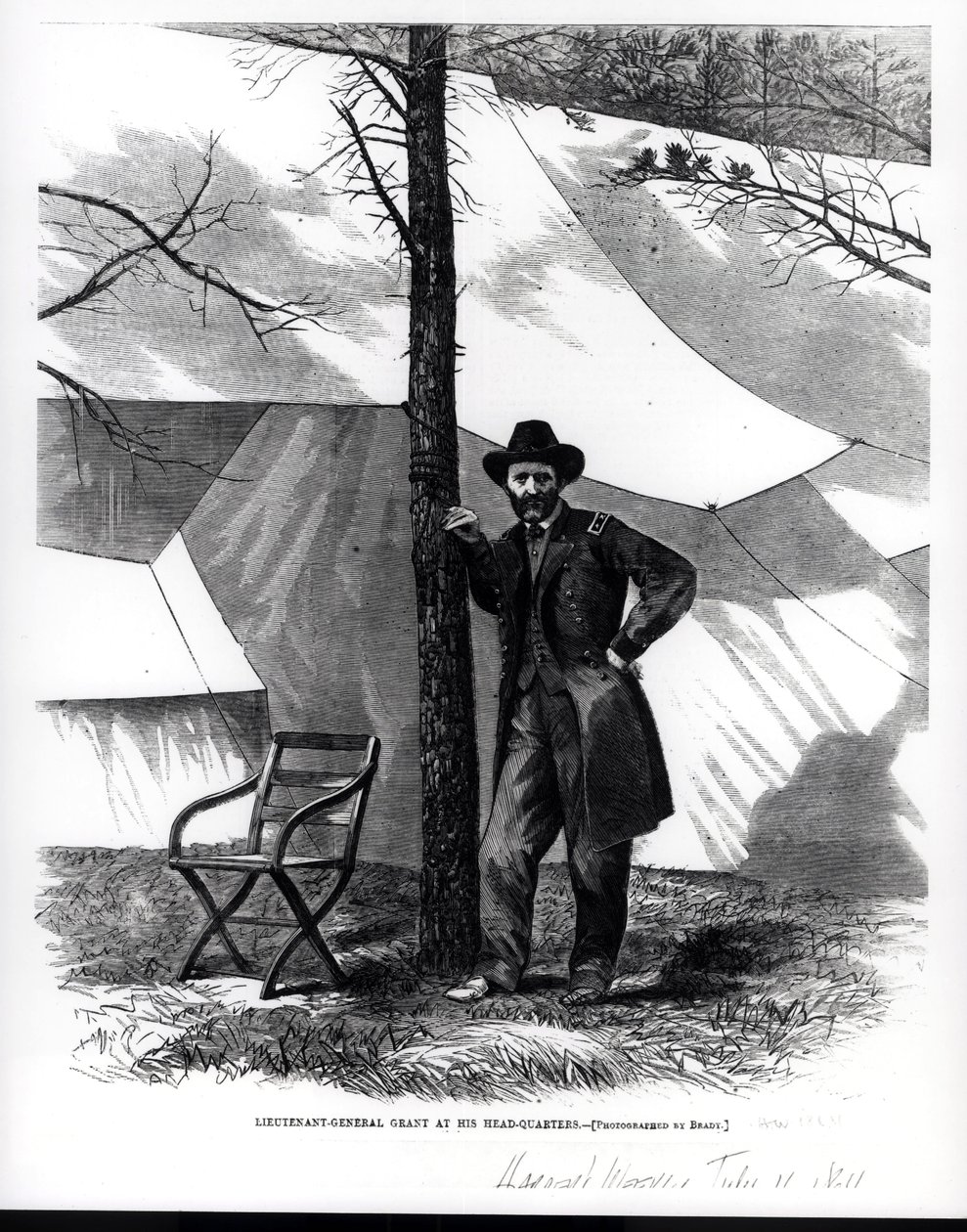 Lieutenant General Ulysses S. Grant, at His Headquarters, Illustration from 