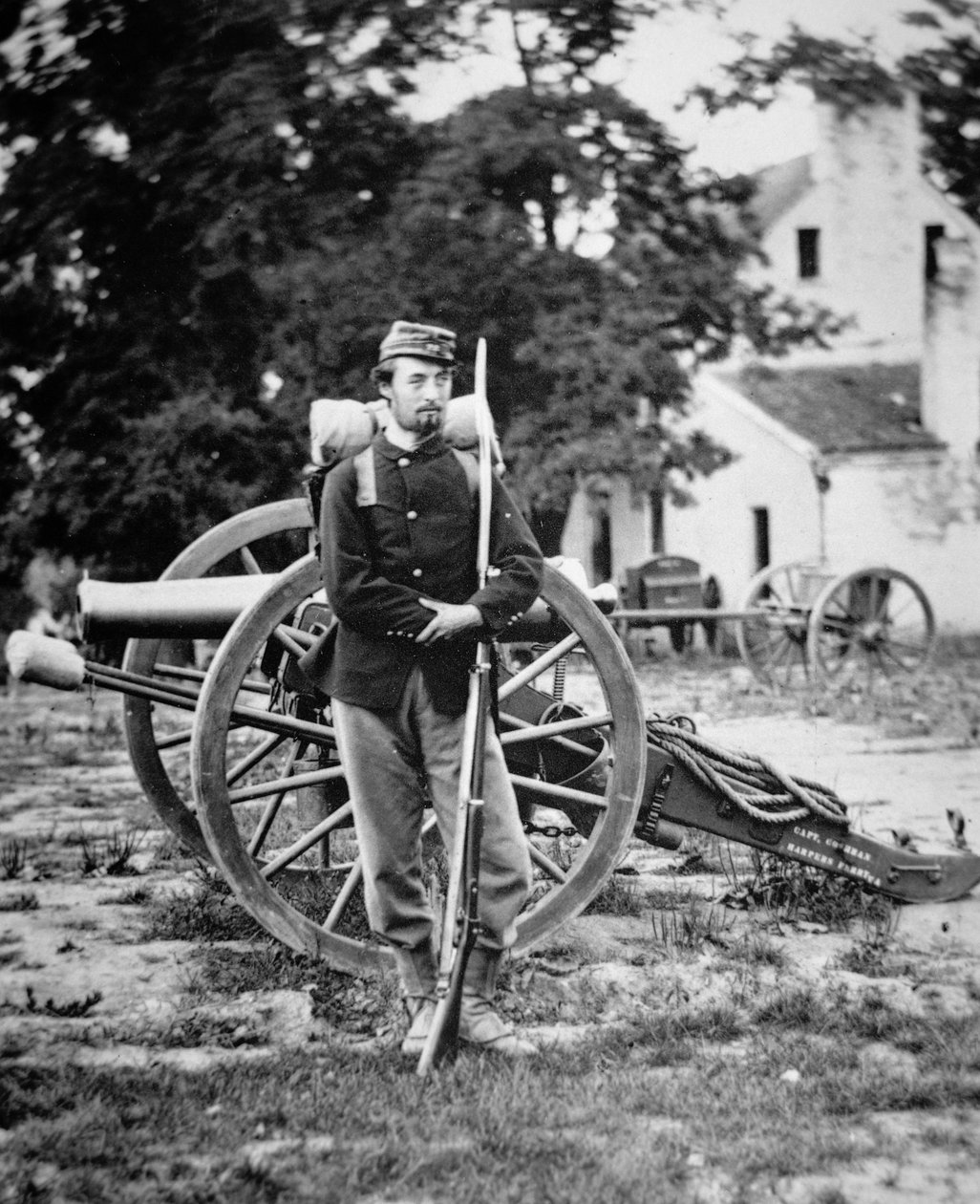 Private D.W.C. Arnold, Union Army, photographed near Harper