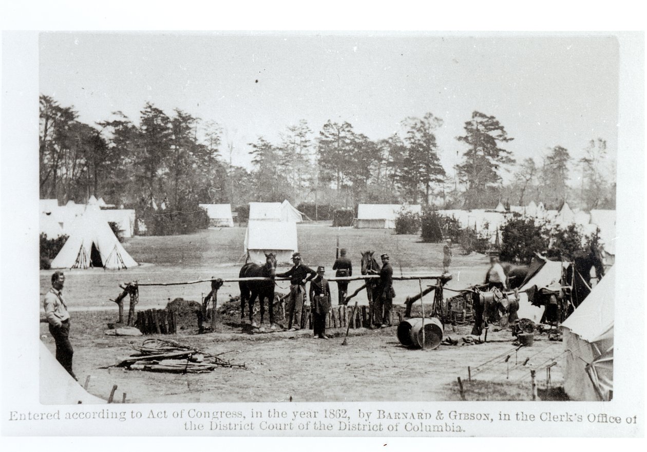 Yankee Headquarters, Camp Whinfield, 3rd May 1862 by Mathew B. Brady