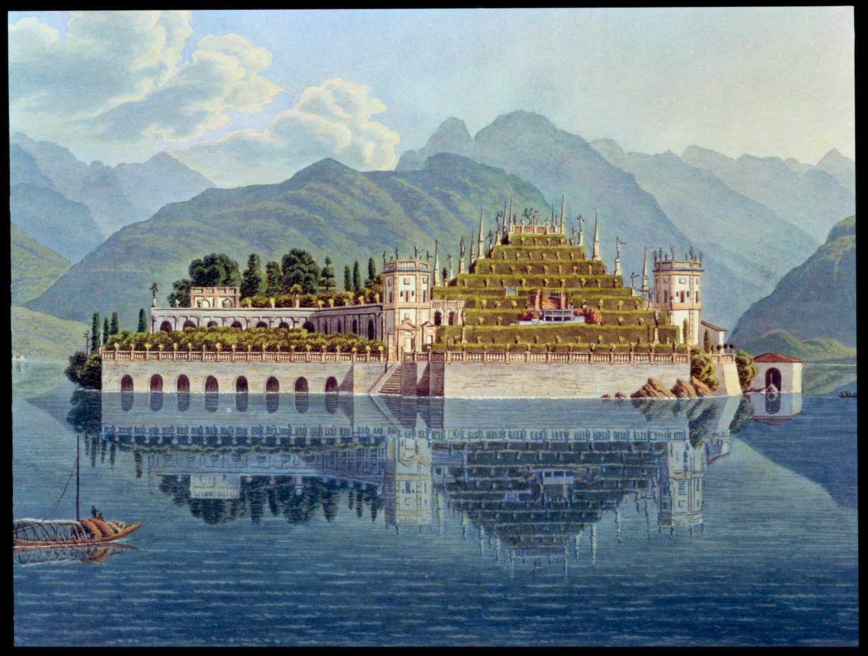 The Terraced Gardens, Isola Bella, Lake Maggiore, Italy, 1819 by Mathias Gabriel Lory