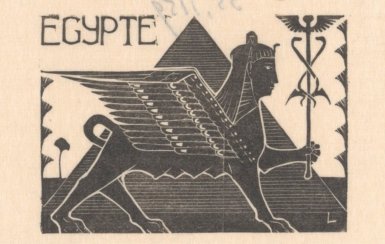 Sphinx and Pyramid by Mathieu Lauweriks