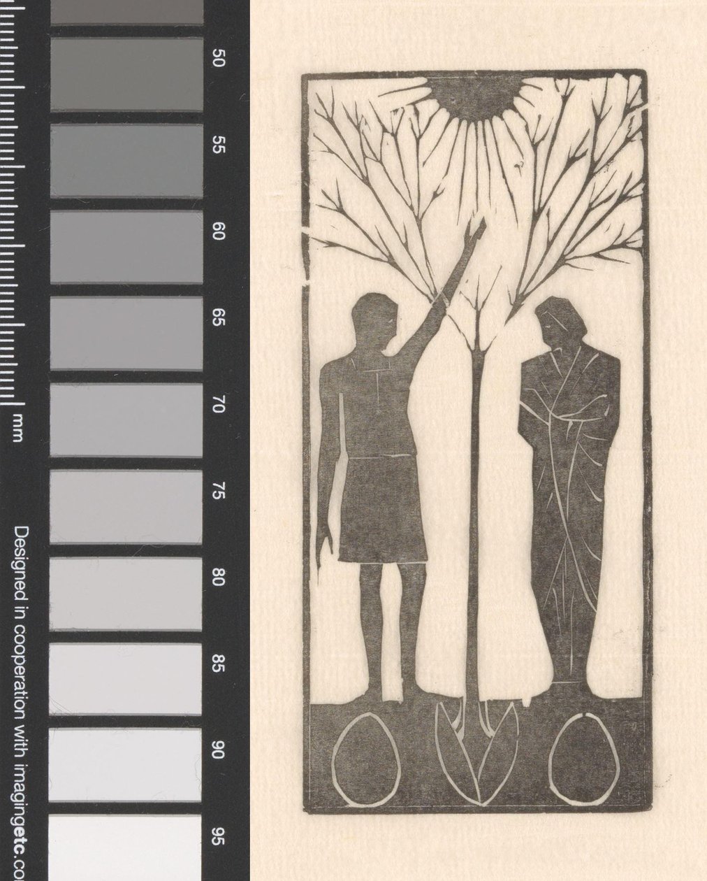 Two Figures by a Tree by Mathieu Lauweriks