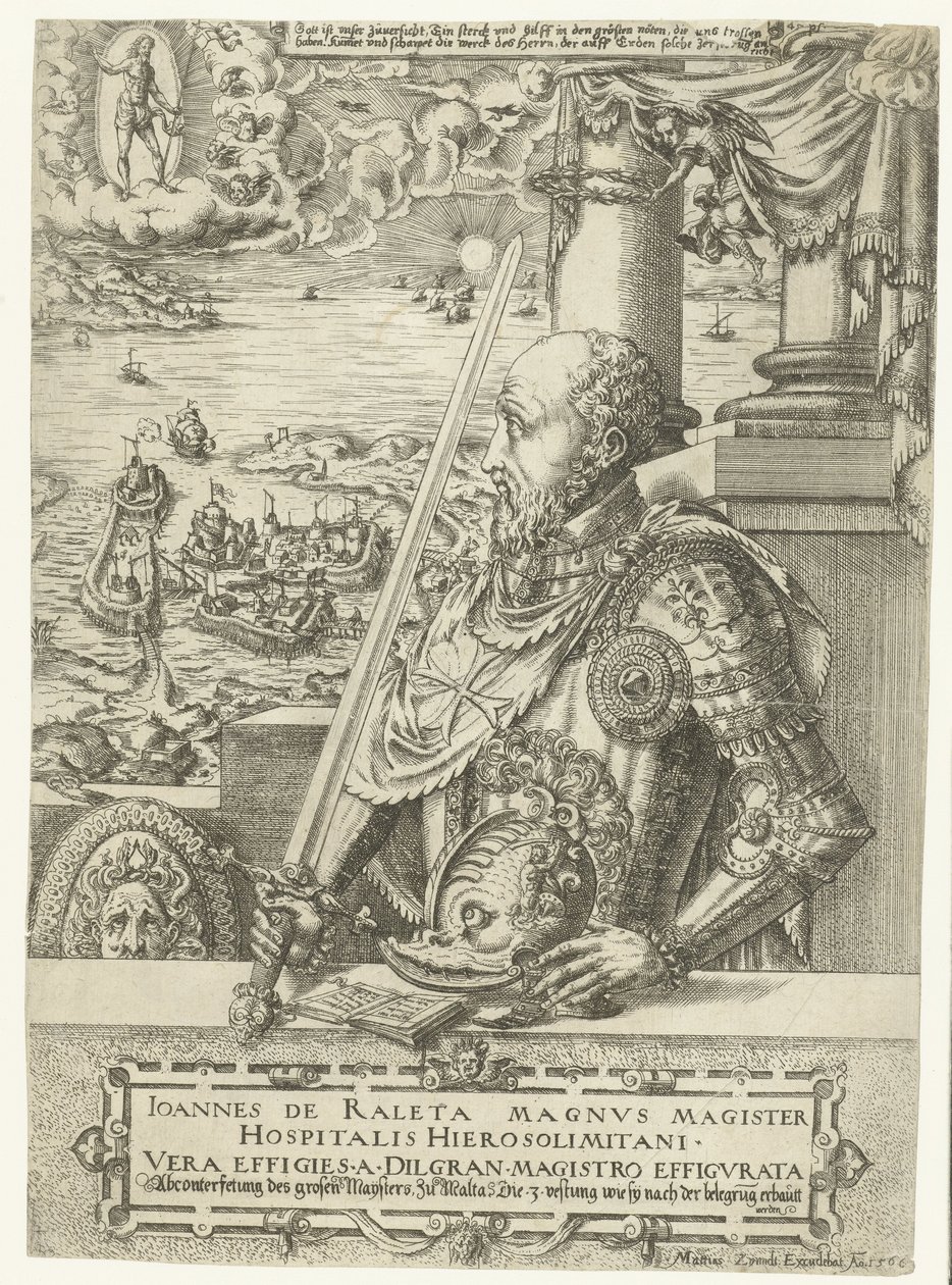 Portrait of Jean Parisot de La Valette, Grand Master of the Knights of Malta by Mathis Zündt