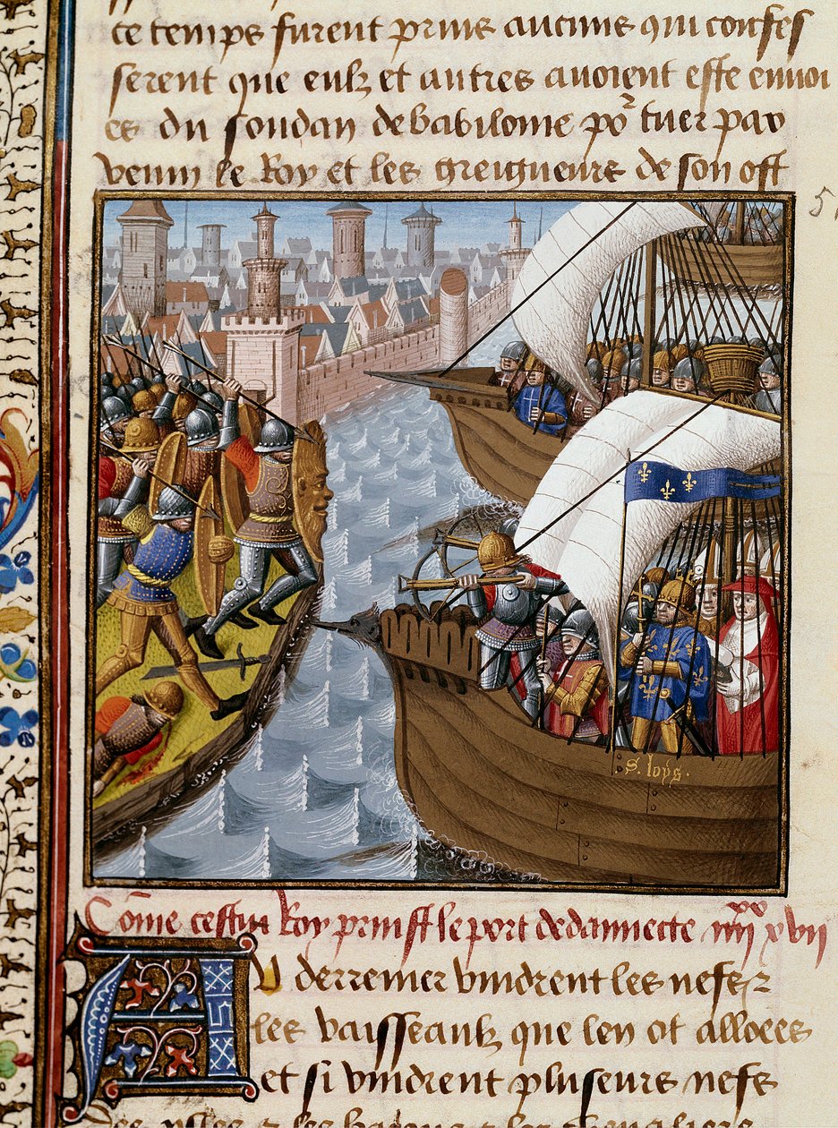 Seventh Crusade: King Saint Louis and the Crossings Besieging Damietta by Maître François
