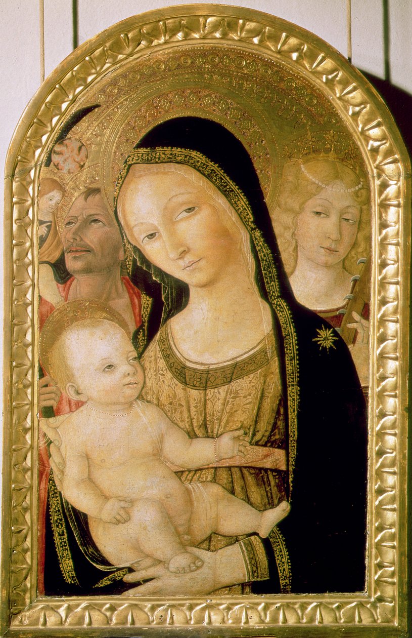Madonna and Child with SS. Catherine and Christopher, 1470 by Matteo di Giovanni di Bartolo
