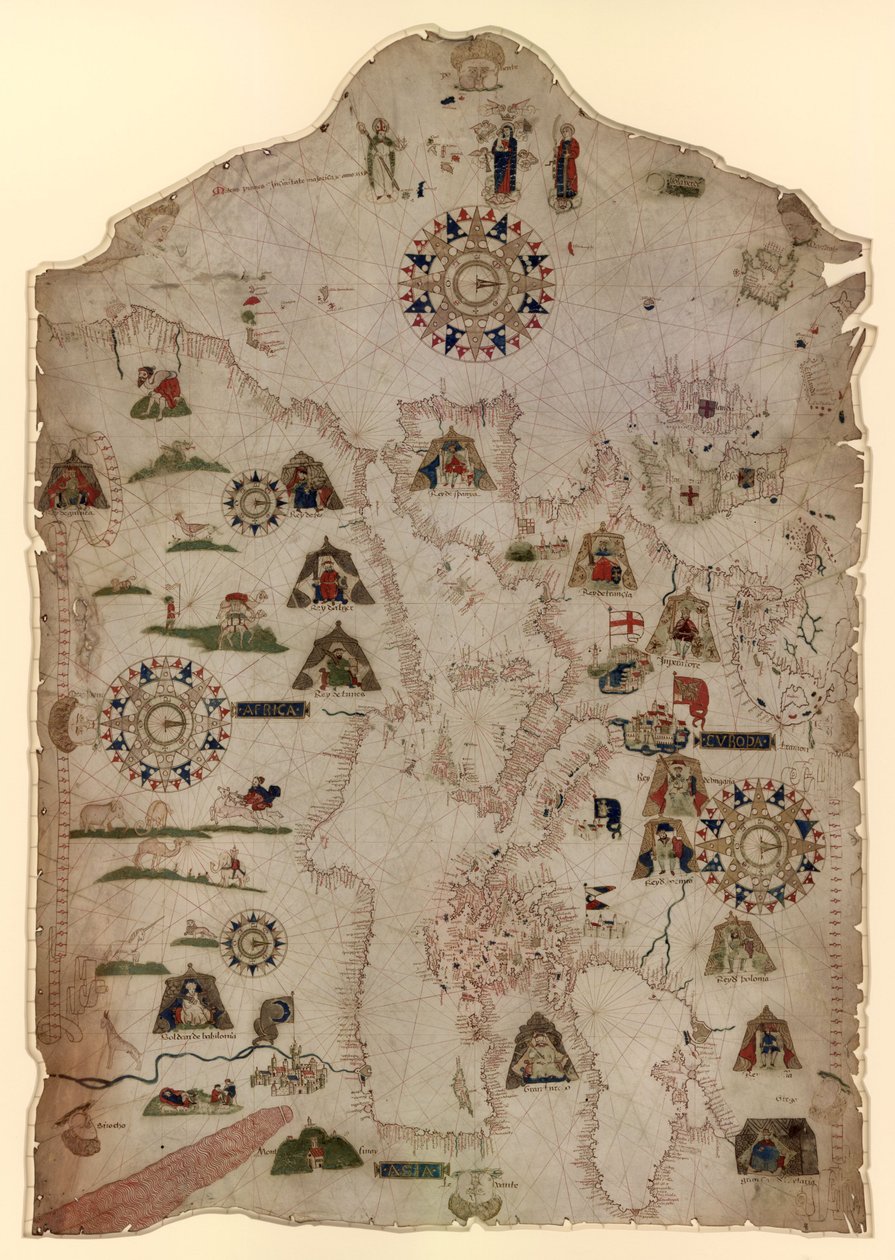 Chart of the Mediterranean, Black Sea, and the coasts of western Europe and northwest Africa by Matteo Prunes