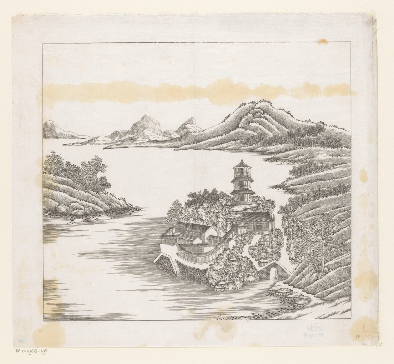 View of Part of the Imperial Summer Palace in Chengde (Jehol), China by Matteo Ripa