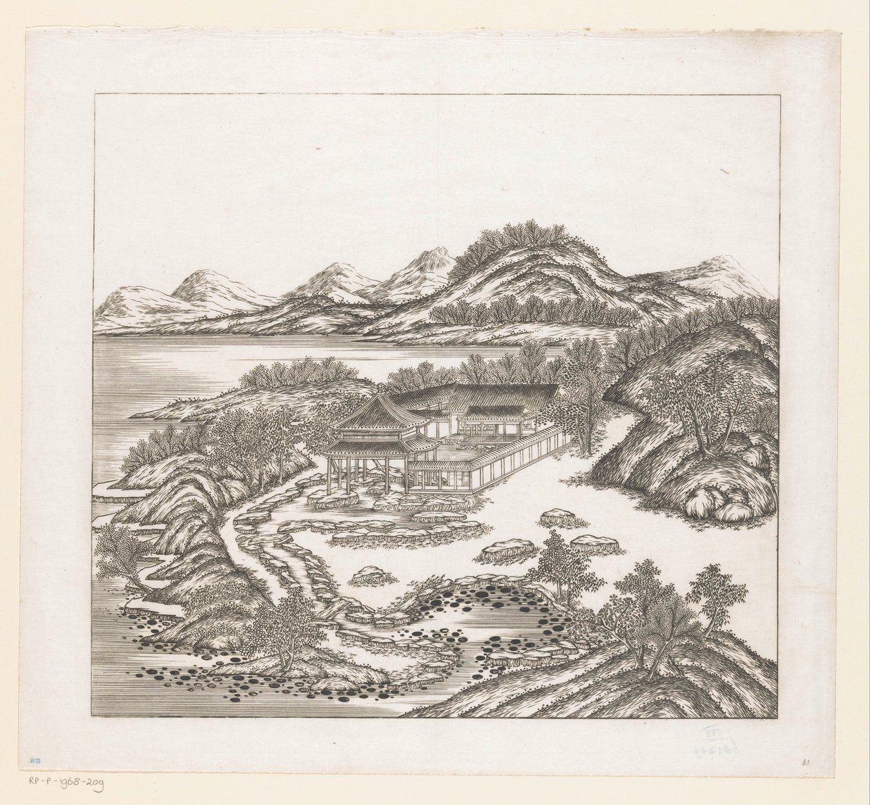 View of Part of the Imperial Summer Palace in Chengde (Jehol), China by Matteo Ripa