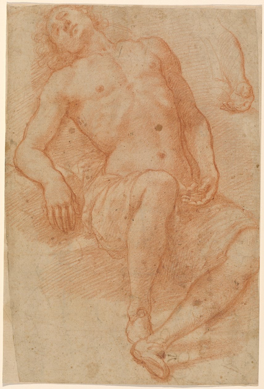 A Male Nude, Half Reclining by Matteo Rosselli