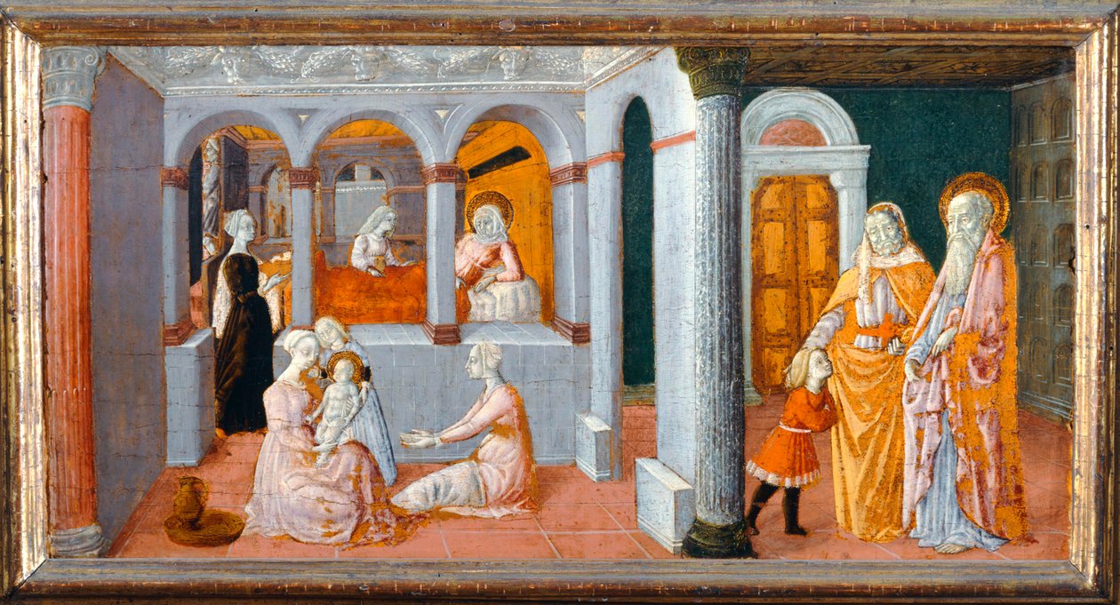 The Birth of the Virgin by Matteo di (attr.to) Giovanni