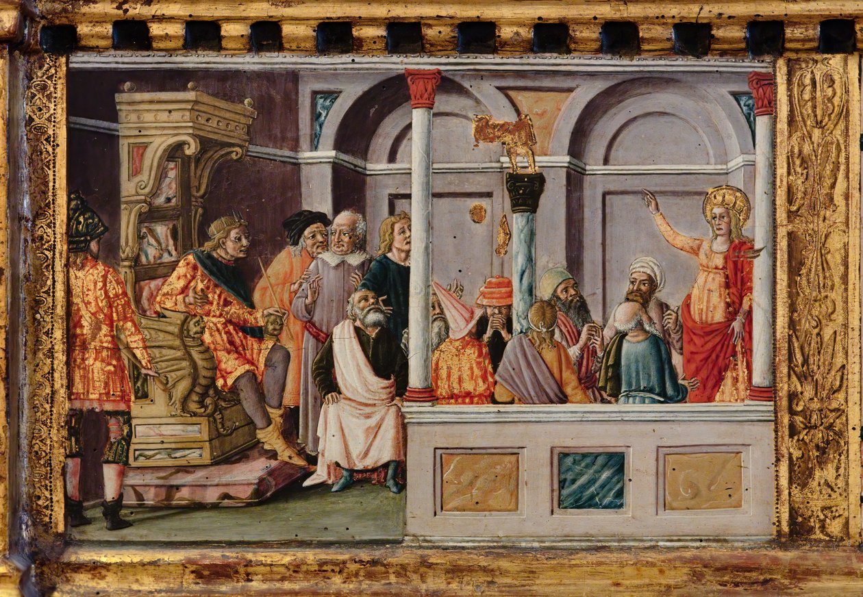Madonna and Child with Saints James, Augustine, Bernardine and Margaret by Matteo di (c.1430-95) Giovanni