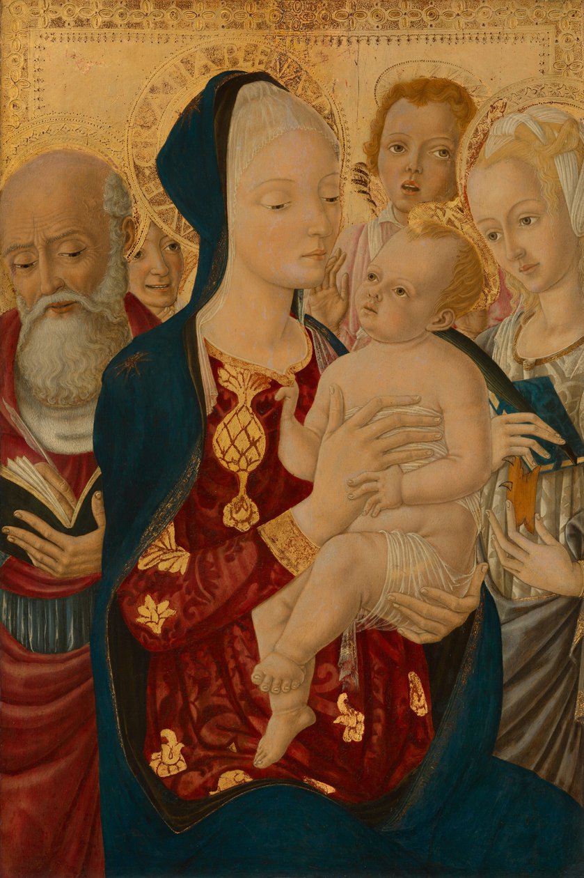 Madonna and Child with Saint Jerome, Saint Catherine of Alexandria, and ...