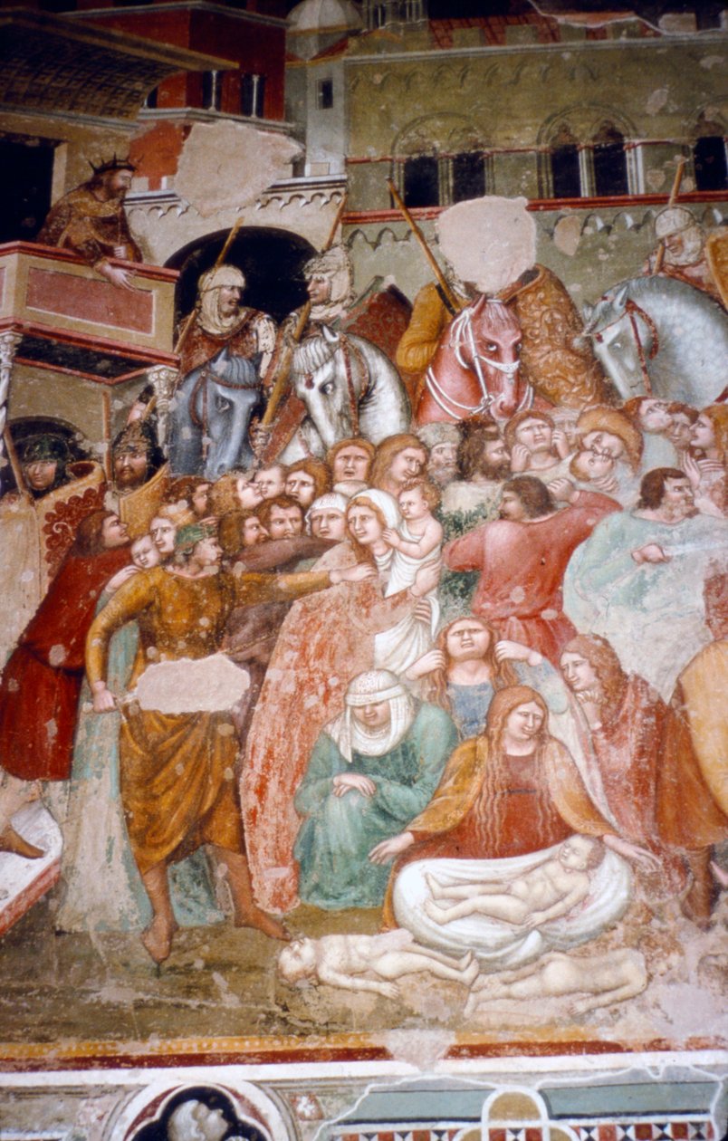 Massacre of the Innocents, Fresco in church of Santi Agostino, Siena by Matteo di Giovanni