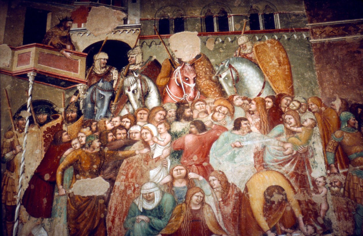 Massacre of the Innocents, Fresco in Church of Santi Agostino, Siena, 1482 by Matteo di Giovanni