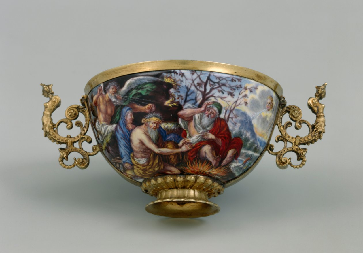 Cup with Allegory of Winter, c.1703 by Matthaeus II Baur