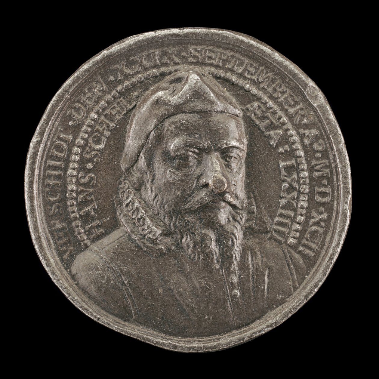 Hans Schel, 1518-1592, Patrician of Nuremberg [obverse], 1592 by Matthäus Carl