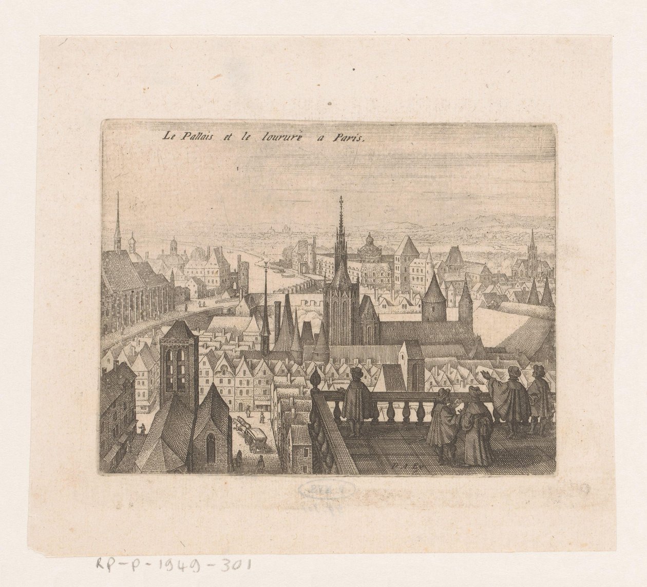 View of Paris (Seven French Landscapes and Cityscapes) by Matthäus Merian (I)