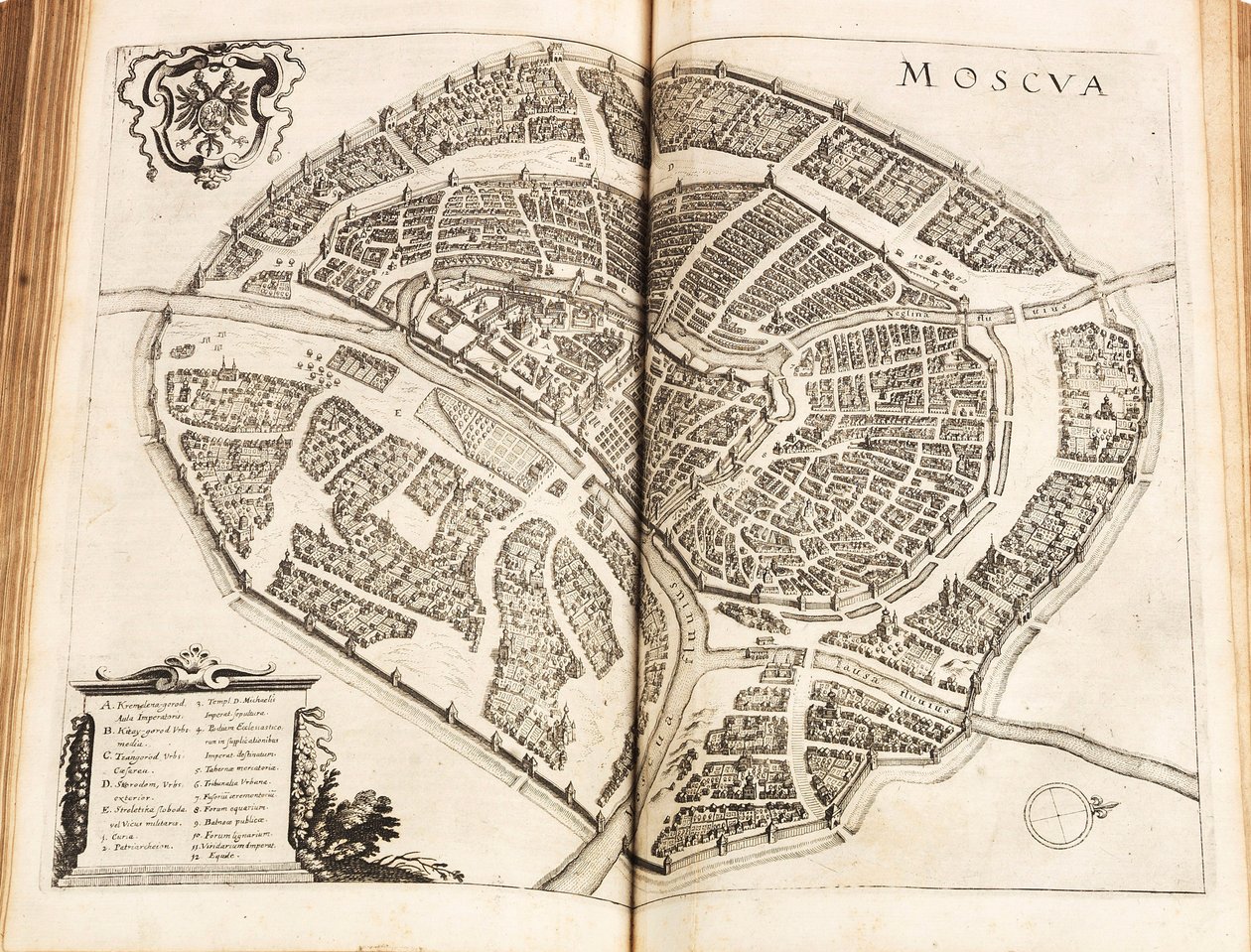 Map of Moscow (from Newe Archontologia cosmica by Johann Ludwig Gottfried)